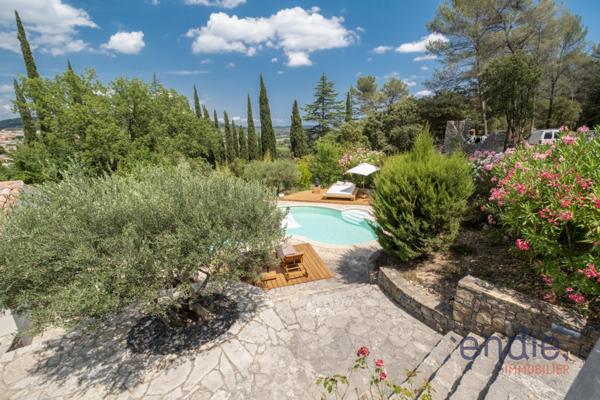 LORGUES PROPRIETE AVEC GITES PISCINE SPA ET VUE PANORAMIQUE SUR LE VILLAGE