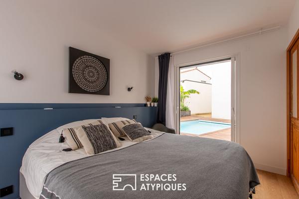 Villa californienne face à l’océan avec piscine