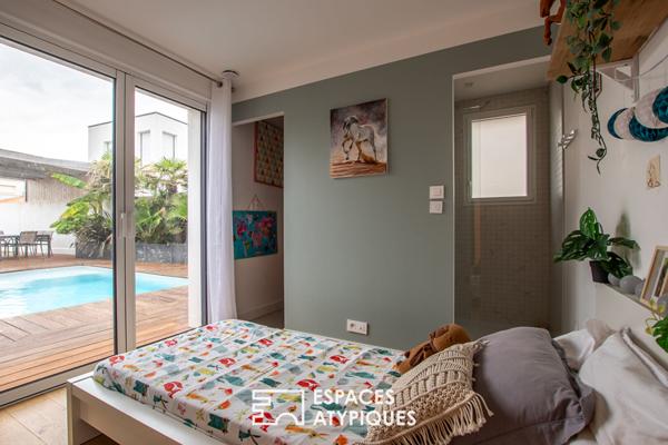 Villa californienne face à l’océan avec piscine