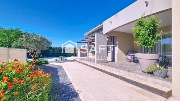 Villa contemporaine 4 faces plain-pied mezzanine