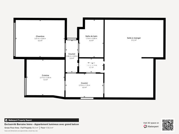 Vente appartement à Lorient, 2 pièces 51.33m²