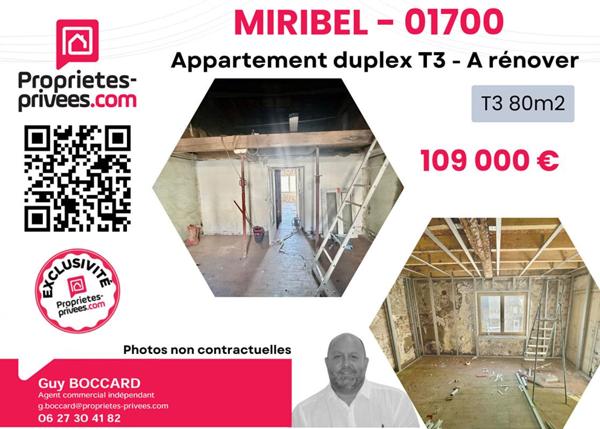 Appartement Miribel 3 pièce(s) 80 m2