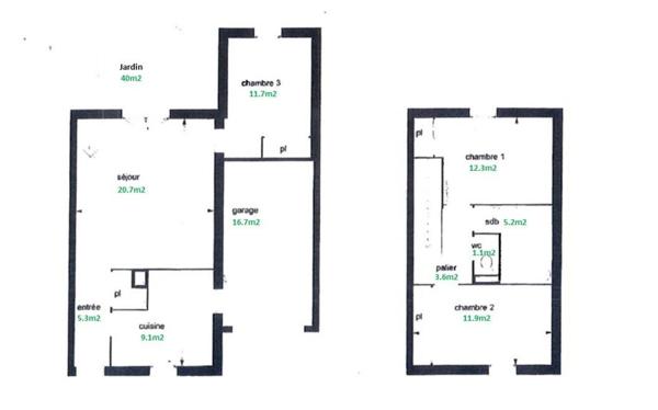 SURGERES - MAISON 3 CHAMBRES - GARAGE - JARDIN