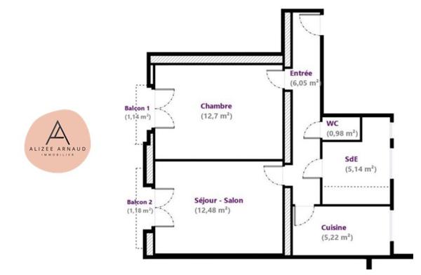 Appartement
         2 pièces
        - 45 m² Exclusivité 289 000 € *