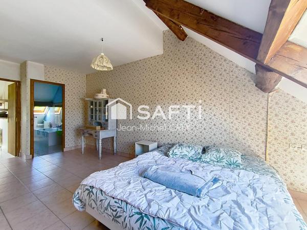 Chateauneuf Val de Bargis, maison en pierre avec 3 chambres et un beau terrain.