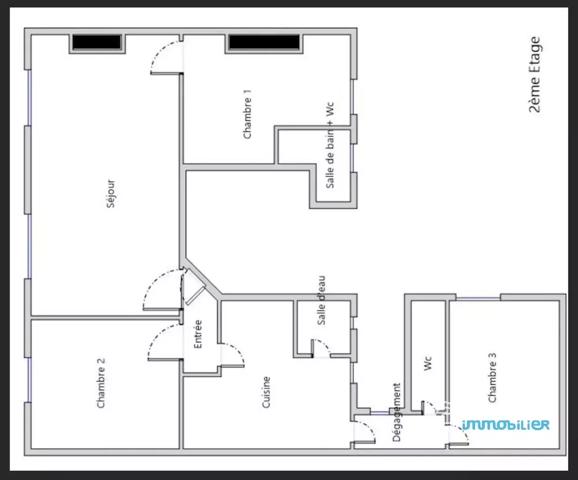 4 pièces 2 ou 3 chambres !