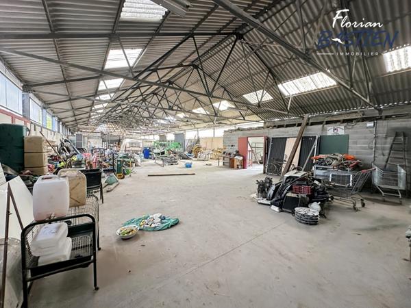 Propriété avec maison plain pied et bâtiment de 750m² sur un terrain de plus de 3 hectares