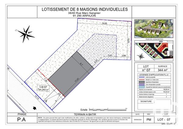 Terrain à vendre 343 m² Arpajon