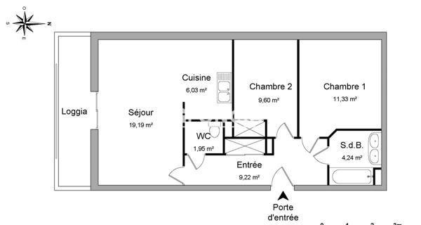 Location Appartement 3 pièces 61.56 m² - Le Grand-quevilly 76120