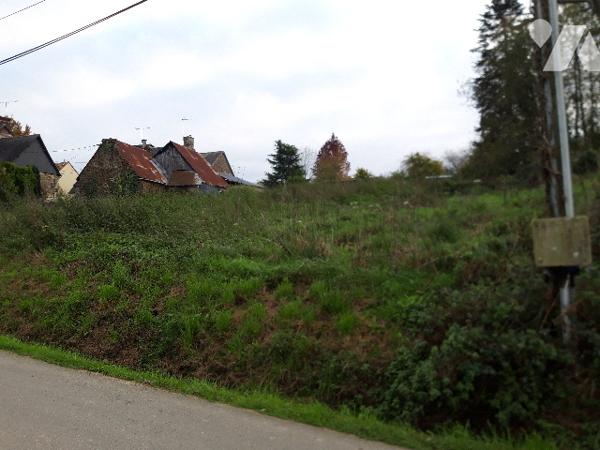 ARGOUGES (50240), à 7kms de SAINT JAMES, terrain à bâtir 1058 m² à terrasser et viabiliser