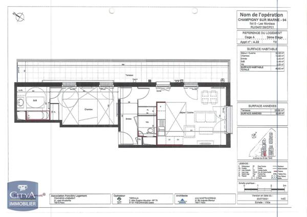 Appartement à louer 2 pièces 49.92m²