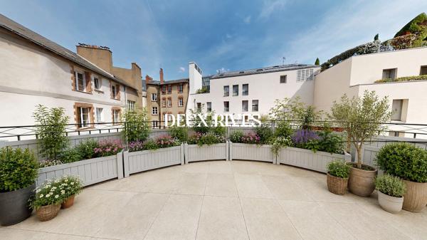T4 - Traversant 112m2 - Terrasse calme 13 m2 acces salon / cuisine
