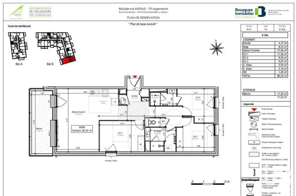 Appartement à vendre 4 pièces 80 m² Saint-Barthélemy-d'Anjou