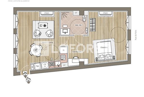 Location appartement Valenciennes - 2 pièce(s) - 52 m² - 562 €/mois