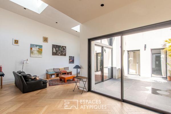 Maison esprit loft avec patio et garage