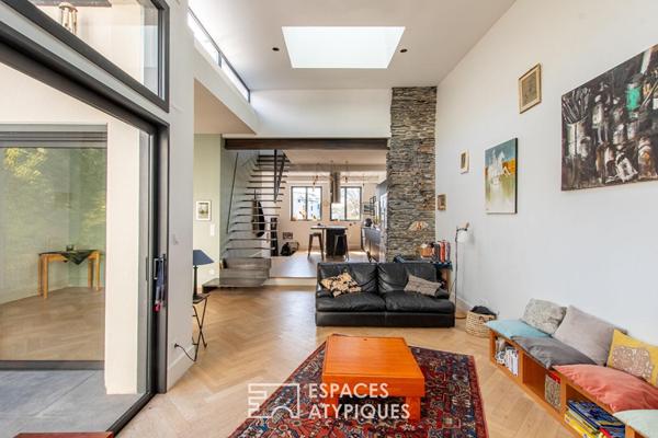 Maison esprit loft avec patio et garage