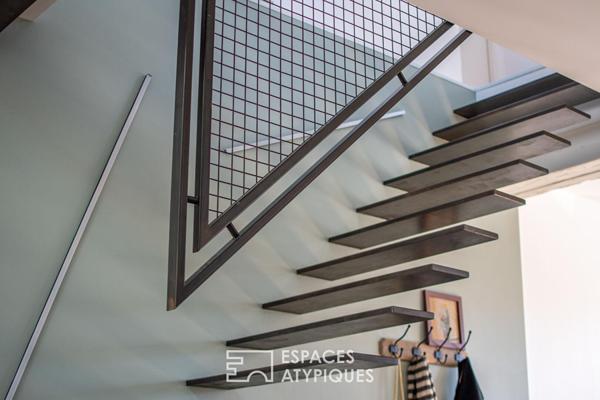 Maison esprit loft avec patio et garage