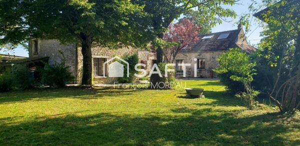 Maison en pierre 206 m2, grange/atelier 2 x 60 m2, terrain 1206 m2