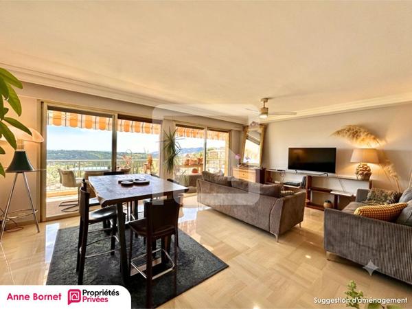 Appartement 4 pièces 93 m2 avec terrasse vue panoramique mer, garage, parking privatif et cave