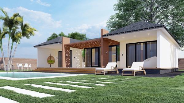 SAINTE CLOTILDE (974) - Villa luxe à vendre 5 pièces de 150 m² + Jardin arboré paysagé + Piscine et Jaccuzi parcelle de 1300 M²