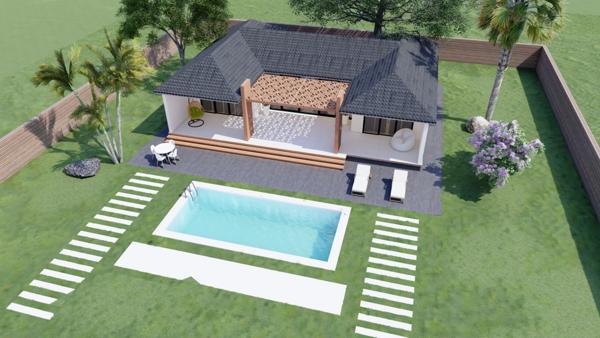 SAINTE CLOTILDE (974) - Villa luxe à vendre 5 pièces de 150 m² + Jardin arboré paysagé + Piscine et Jaccuzi parcelle de 1300 M²