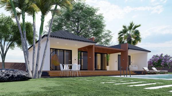 SAINTE CLOTILDE (974) - Villa luxe à vendre 5 pièces de 150 m² + Jardin arboré paysagé + Piscine et Jaccuzi parcelle de 1300 M²