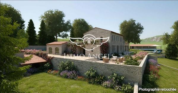 Mas en pierres avec gîte et dépendances, proche de Gordes