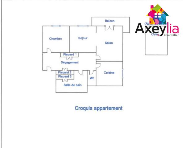 Appartement type 2 de 63m²