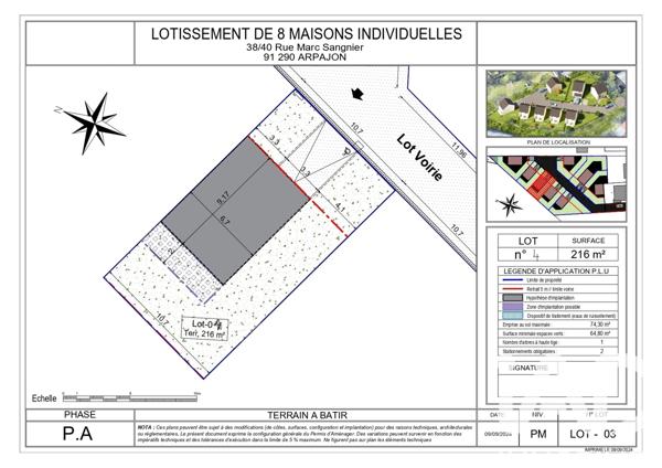 Terrain à vendre 216 m² Arpajon