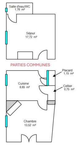 Appartement Tours 3 pièce(s) 42.40 m2