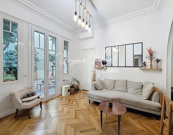 Nice Libération, 3 pièces rénové de 68m2 en rez de jardin