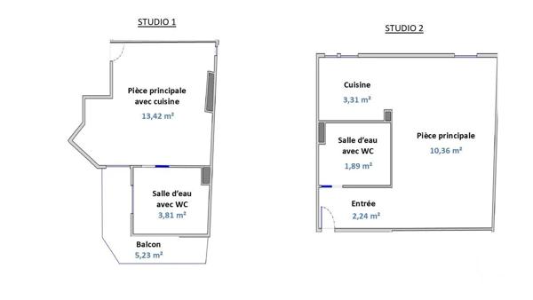 Appartement à vendre  2 pièces - 35,03 m 2   COLOMBES  - 92