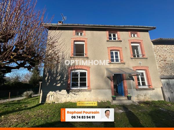 Maison à vendre 6 pièces BALLEDENT (87) dépendances et grand jardin sur 931m2.