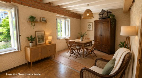 SAINT-LAURENT-DE-CERDANS – Maison de caractère avec terrain au bord de la rivière