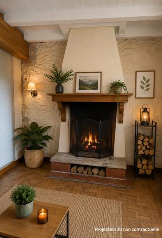 SAINT-LAURENT-DE-CERDANS – Maison de caractère avec terrain au bord de la rivière