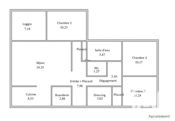 Appartement à vendre 4 pièces 88,38 m² Sannois