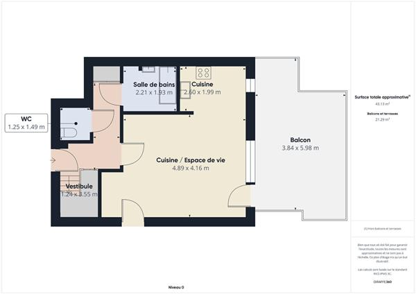 Appartement 3 pièce(s)