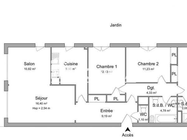 Location Appartement 4 pièces 95.7 m² - 28 AVENUE NOTRE DAME DES ANGES Le Cannet 06110