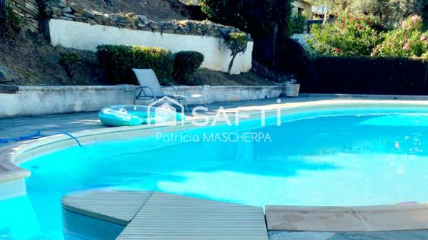 Coup de coeur !Trés belle villa vue mer avec piscine au calme et à 10mn du centre de vie de Borgo