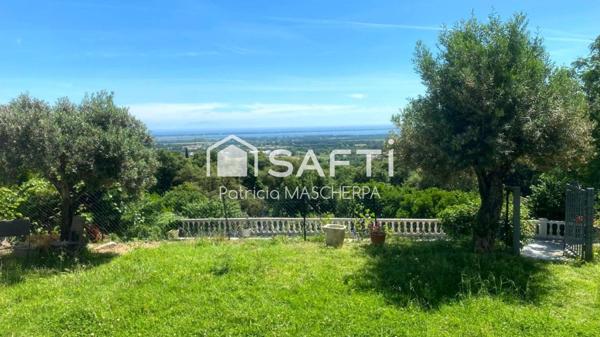 Coup de coeur !Trés belle villa vue mer avec piscine au calme et à 10mn du centre de vie de Borgo