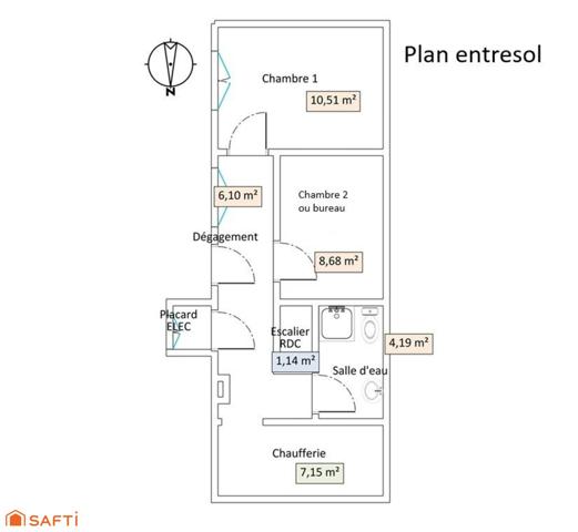 Quartier du Plateau. Maison 3 pièces 65 m² avec terrasse et cour.