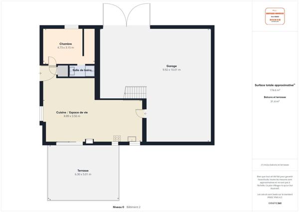Ensemble de 2 habitations avec piscine sur 50905m2