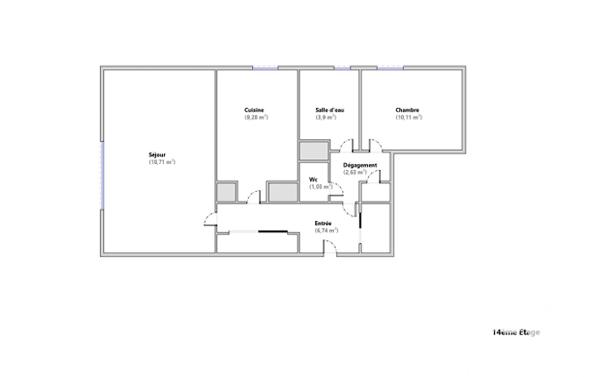 Appartement à vendre 2 pièces 52 m² Dijon