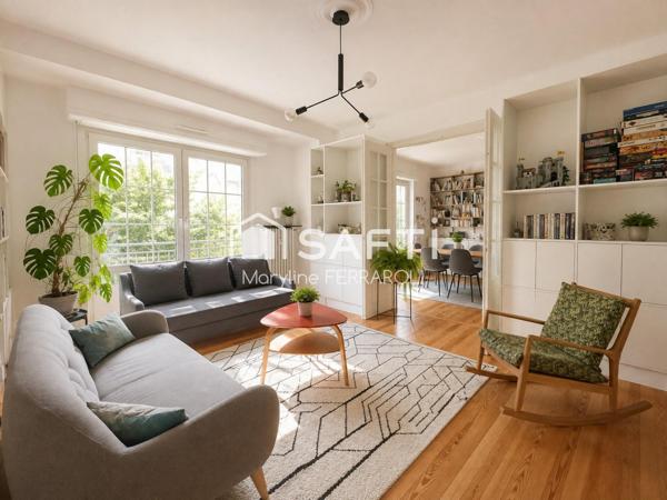 Neudorf, rue de Bâle, F4 traversant, veranda