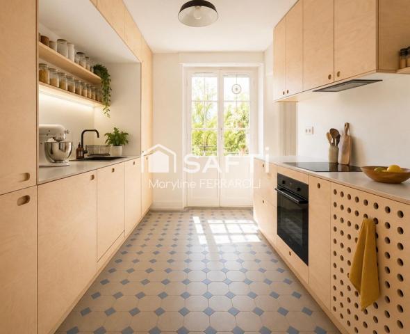 Neudorf, rue de Bâle, F4 traversant, veranda