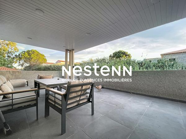 Pia : bel appartement T4 de 87,5 m² loué, avec terrasse et 2 places de parking