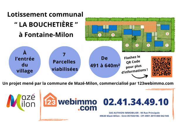 Terrain à bâtir 632 m² à Mazé-Milon 49630