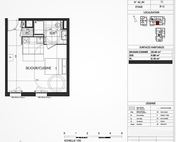 Appartement 31 m² à Rennes 35000