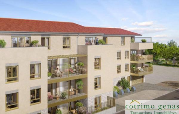 GENAS Appartement T2 de 43m² +terrasse+Garage