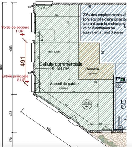 Local commercial neuf 95 m² à Leers – Axe passant, 3 parkings